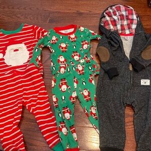 Carter's Red, Green, and Gray Kids Pajamas Set